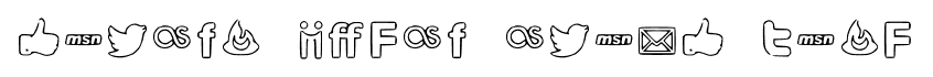 Social Media Icons Bold font